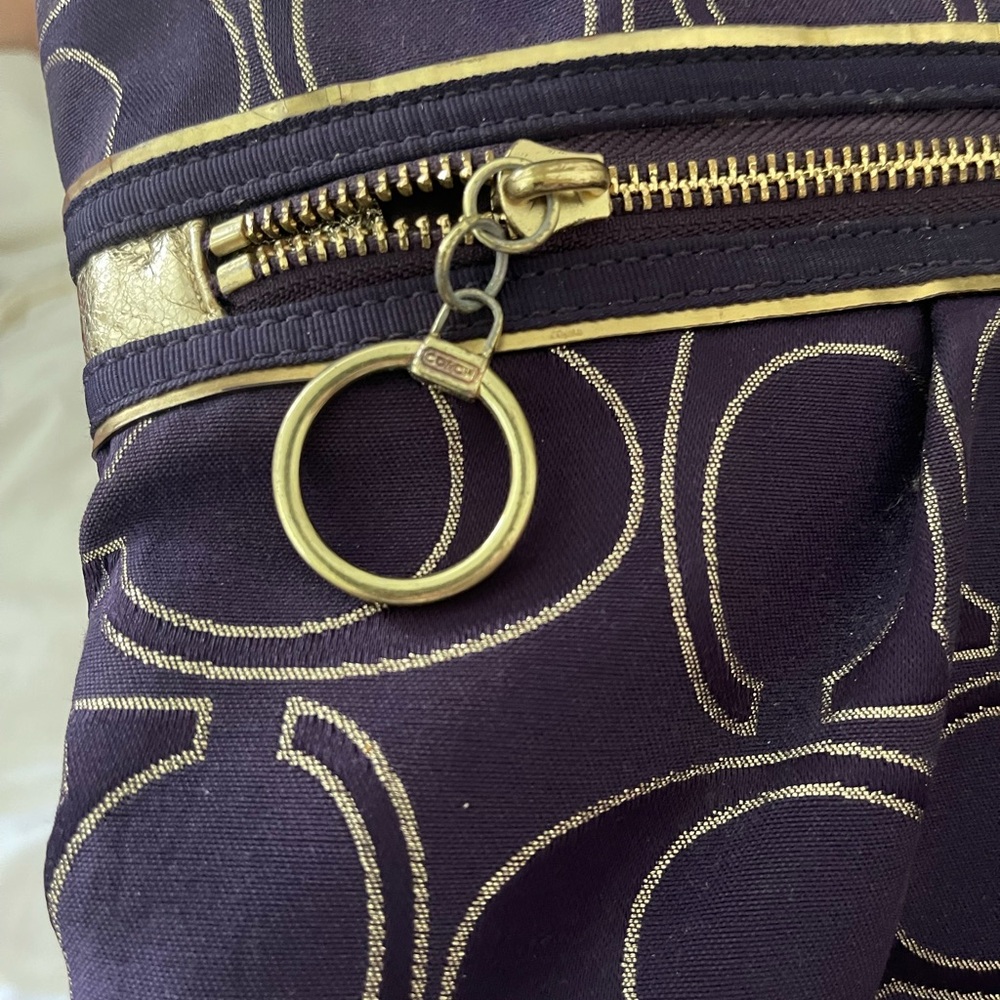 Coach Purple & Gold Poppy Tote - Picture 11 of 11